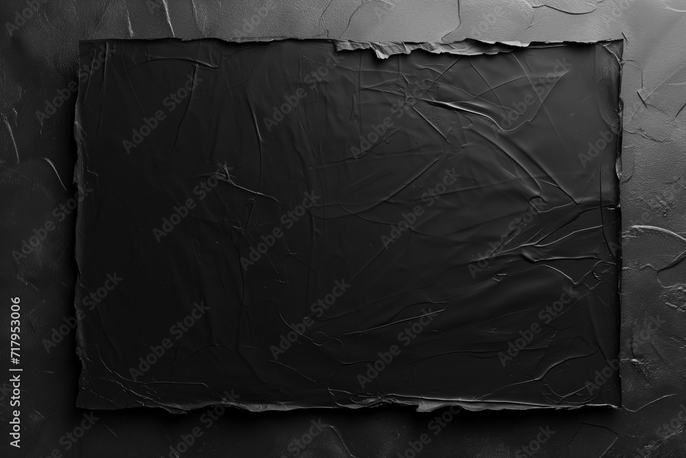 Aufkleber black painted paper canvas. background image. created with generative ai technology