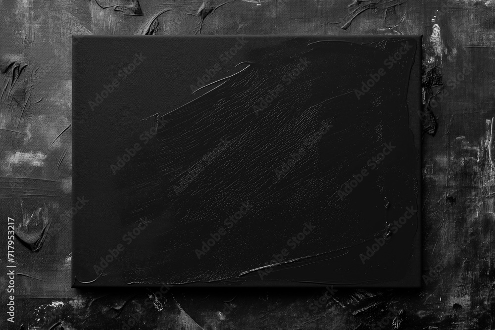 Aufkleber black painted paper canvas. background image. created with generative ai technology