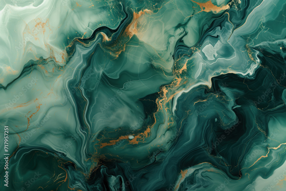 Poster green marble texture. background image. created with generative ai technology