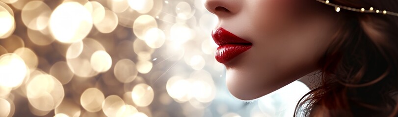 A woman with makeup on her face