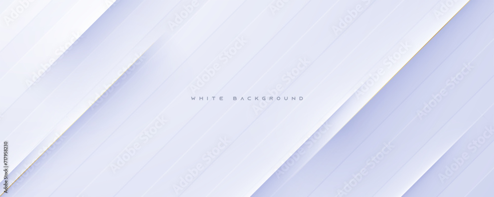 Poster abstract white background with gold line decorative shape abstract design vector.