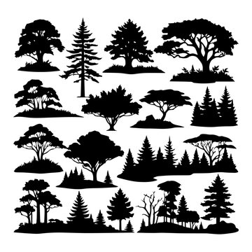 Forest silhouettes vintage collection