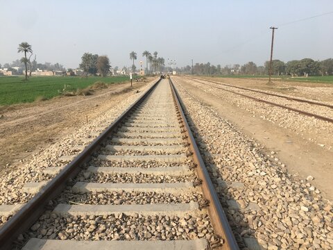 railroad tracks in the countryside