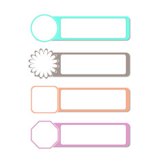 Paper stickers. Blank notes with elements of planning. Various tag business office.