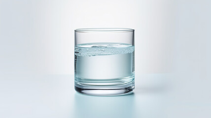 Isolated realistic mineral water against a stark white background