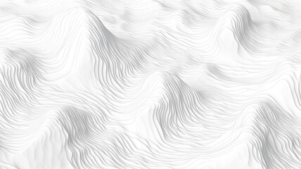 Topographic contour lines create a smooth, isolated pattern on a background of pure white.