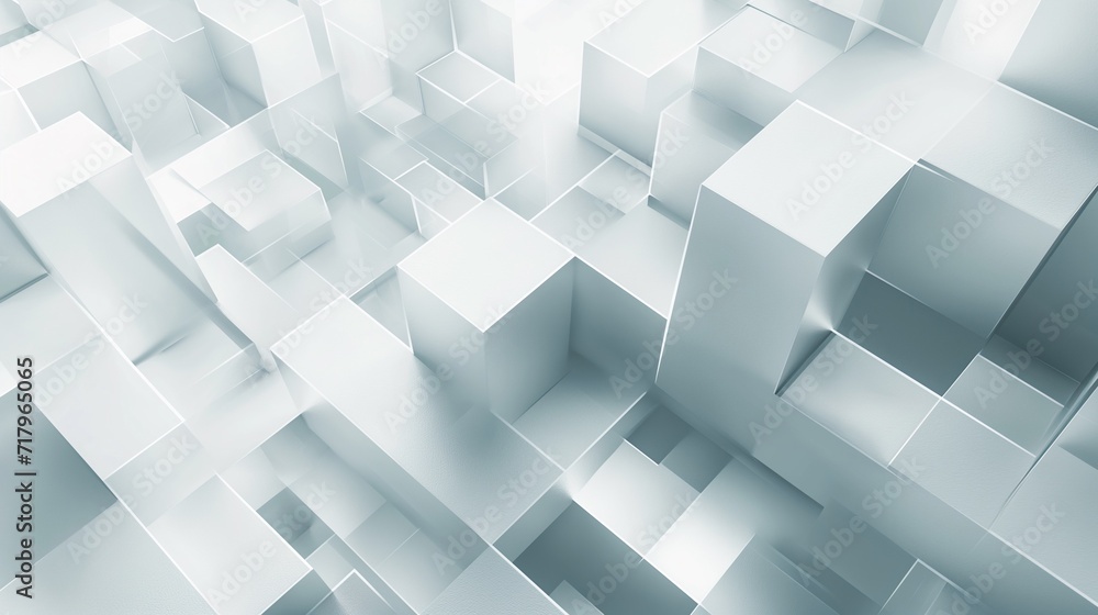 Poster seamless geometric design: abstract 3d cube pattern with gray tones and light elements for business 