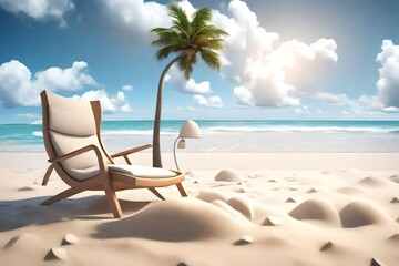 relax on the beach. AI generated