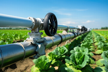 Modern agriculture - automatic irrigation water pump system for watering agricultural crops