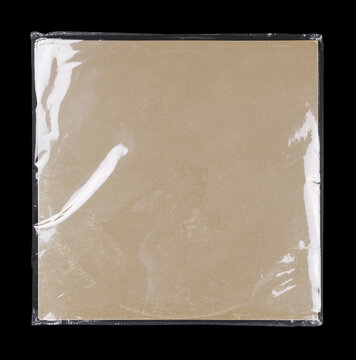 Vinyl Record Album EP Cover Texture Mockup. Realistic paper overlay with worn edges and damage - scratches, torn, grainy outline. Album cover old effect for cd, vinyl. 