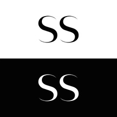 Fototapeta premium SS logo. S S design. White SS letter. SS, S S letter logo SET design. Initial letter SS linked circle uppercase monogram logo. S S letter logo SET vector design. SS letter logo design five style. 