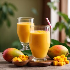 orange juice and fruits