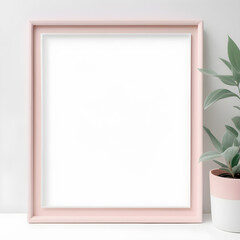Obraz premium minimal mockup frame blank isolated