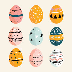 set of easter eggs