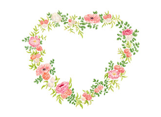 Cœur fleurs vintage