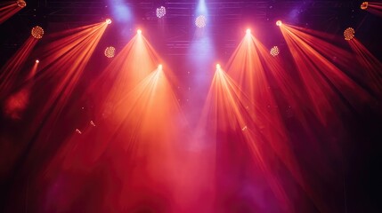 Fototapeta na wymiar Spotlight effect for theater concert stage. Abstract glowing light of spotlight illuminated