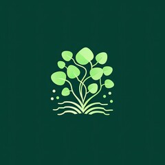 simple logo seeding microgreens
