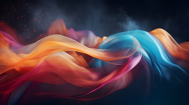 Dynamic streamers dance in the air, enhancing the lively ambiance with copy space