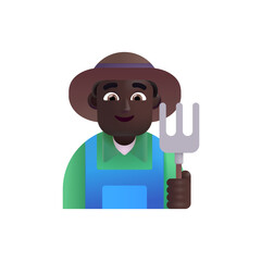 Man Farmer: Dark Skin Tone