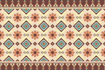 Geometric seamless ethnic pattern. Geometric ethnic pattern can be used in fabric design for clothes, wrapping, textile, embroidery, carpet, tribal pattern