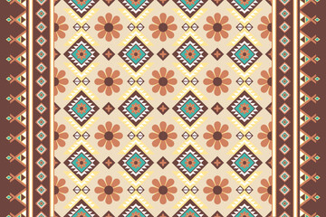 Geometric seamless ethnic pattern. Geometric ethnic pattern can be used in fabric design for clothes, wrapping, textile, embroidery, carpet, tribal pattern