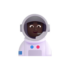 Man Astronaut: Dark Skin Tone