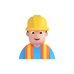 Man Construction Worker: Light Skin Tone