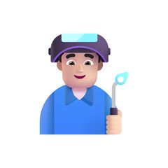 Man Factory Worker: Light Skin Tone