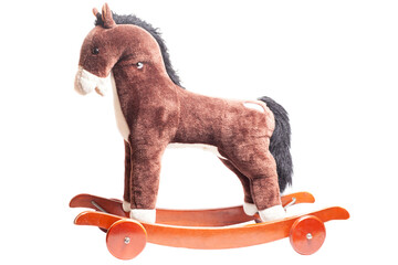 children's toy horse on wheels for riding