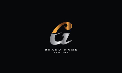 GU, UG, Abstract initial monogram letter alphabet logo design
