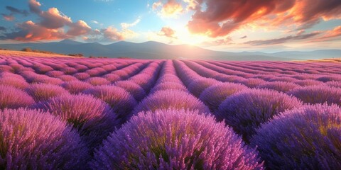 Lavender Fields in Sunshine