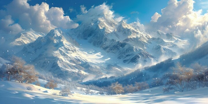 Snowy Mountains Sunshine