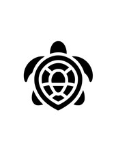 Ikona lub logo żółwia - obrazy, fototapety, plakaty