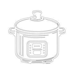 vector illustration of a rice cooker design
