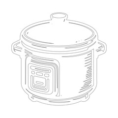 vector illustration of a rice cooker design