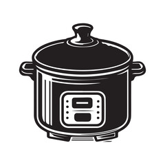vector illustration of a rice cooker design