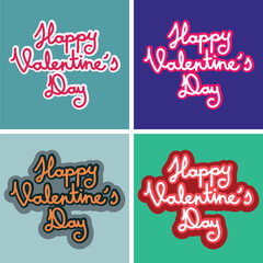Happy Valentine's Day, vector greeting card design