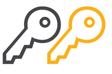 Vector Key Logo, Key Icon, Key Design Icon, Vector Key Symbol Isolated Editable file
