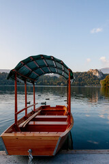  Pletna boat on Lake Bled, Upper Carnioland, Slovenia