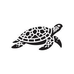 Ethereal Expedition: Turtle Silhouette Set Embarking on a Journey Through Otherworldly Realms - Turtle Illustration - Turtle Vector - Reptile Silhouette
