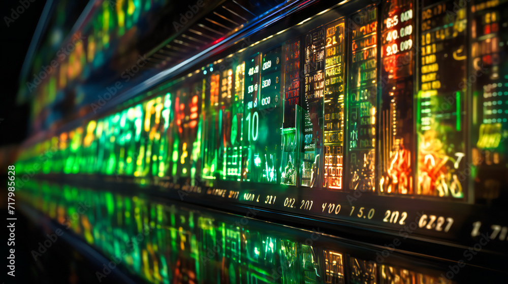 Poster digital data and business technology: abstract representation of information flow