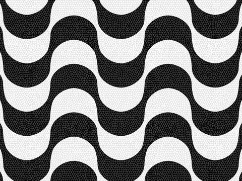 Rio de janeiro. Brazil. Copacabana beach sidewalk pattern with embedded stones. Symbol of the place and city.