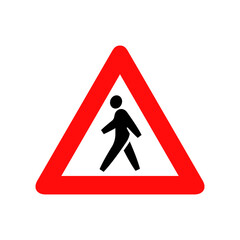 Pedestrian crossing sign graphic design