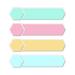 Obraz premium Paper stickers. Blank notes with elements of planning. Various tag business office. 