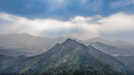 the hill, countryside near Fanling Hong Kong Jan 20 2024