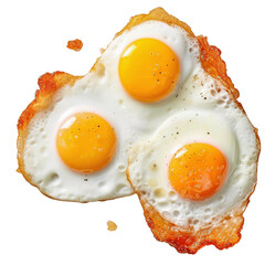 fried egg on a white or transparent background