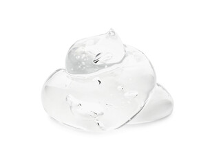 Sample of clear cosmetic gel isolated on white