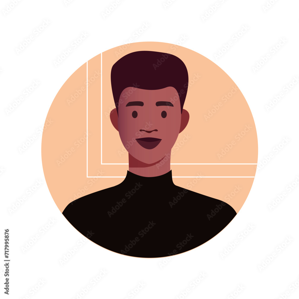 Aufkleber avatar for zoom meeting in cartoon design. this design effectively combines the clean background wit