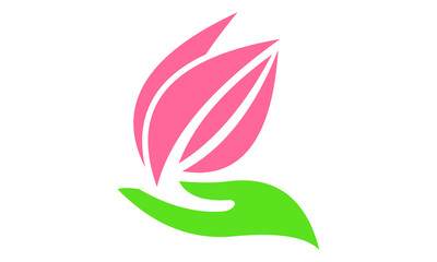 nature care flower logo