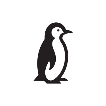 Antarctic Rhapsody: Penguin Silhouette Series Composing a Musical Overture of Harmony in the Polar Region - Penguin Illustration - Penguin Vector
